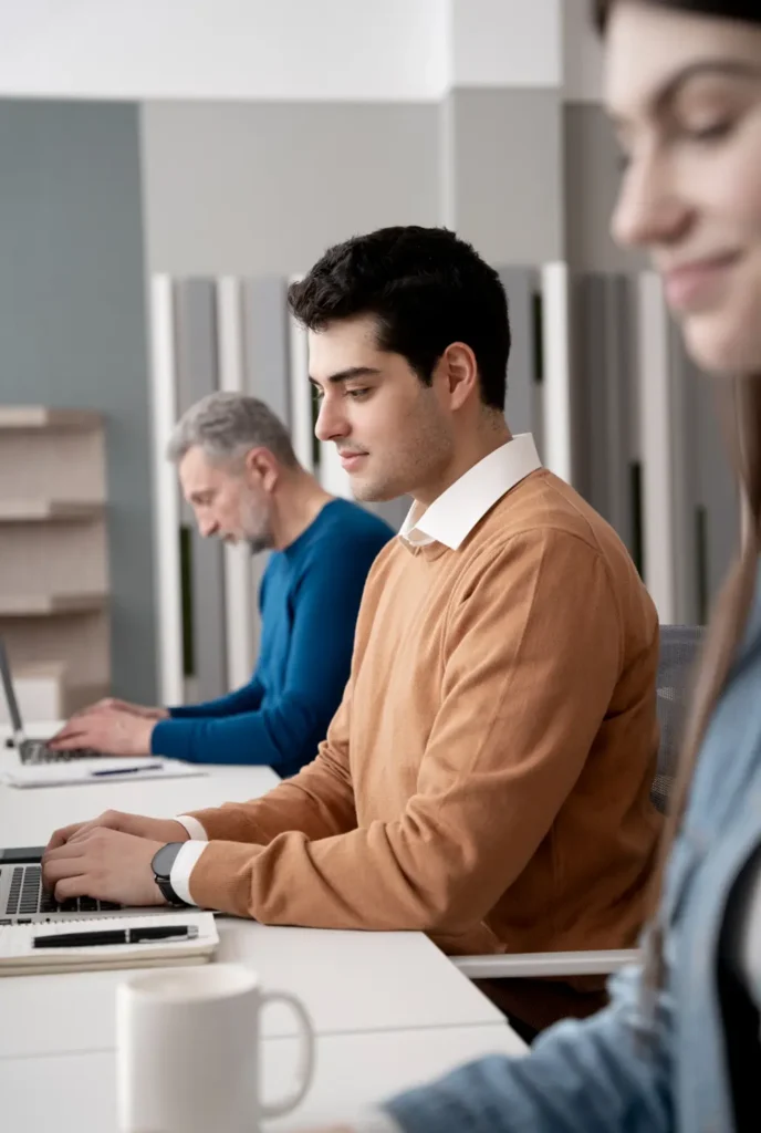 Equipo de trabajo capacitandose en IA