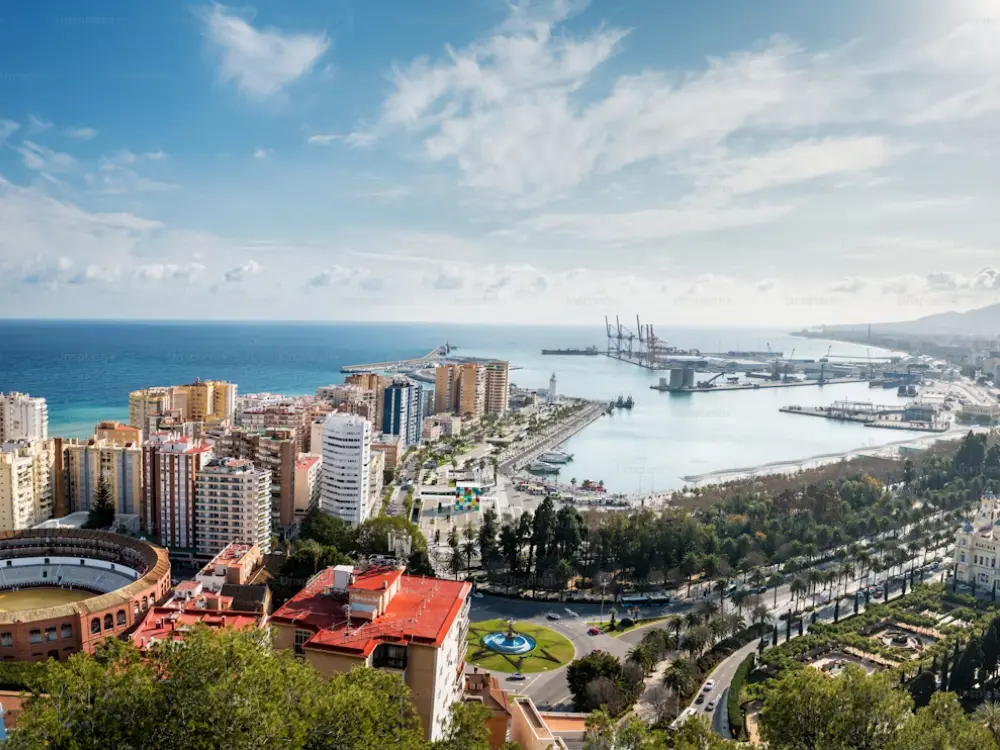 Vista aérea Paisaje Málaga