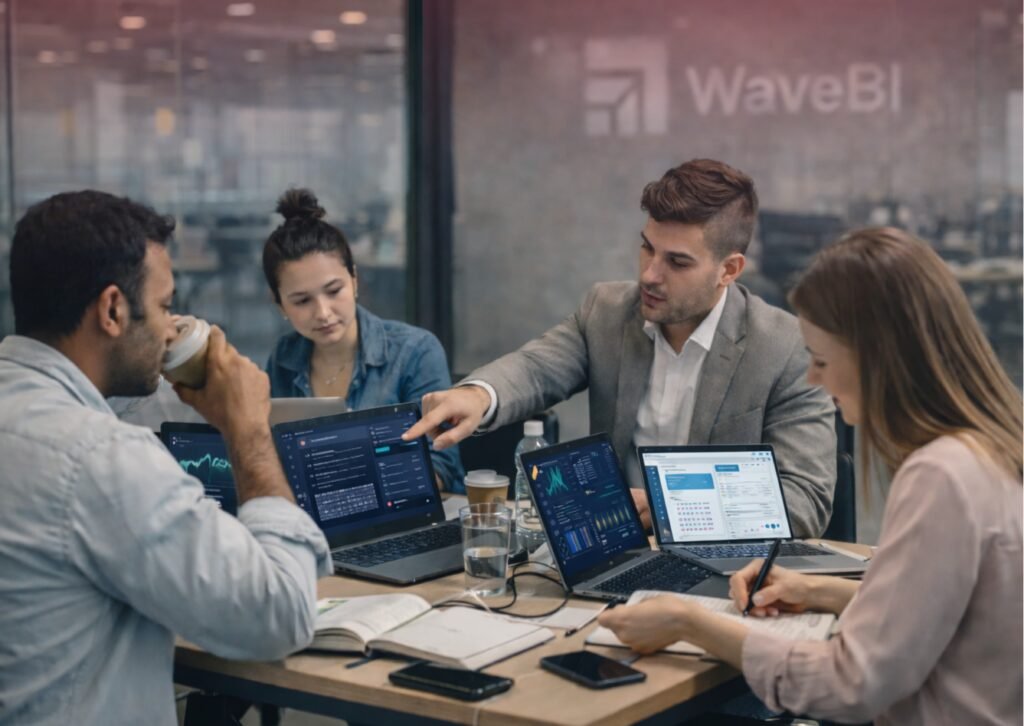 Equipo de finanzas en reunión